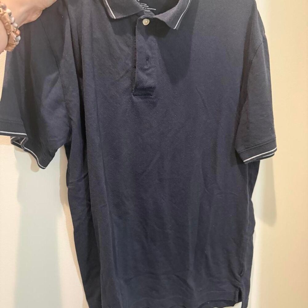 Gap Men's Navy and Blue Polo-shirts